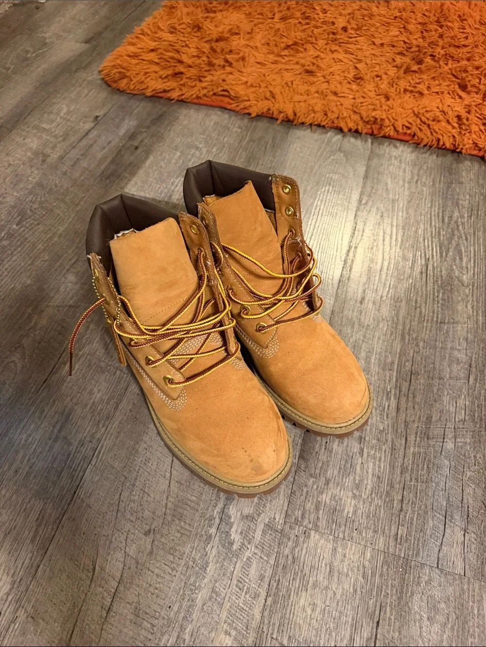 Timberland Wheat Suede Lace-Up Work Boots
